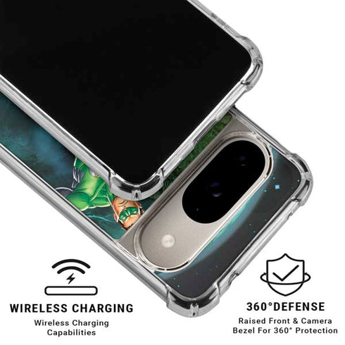 DC Comics Green Lantern Action Pose in Space Google Pixel 10 Clear Case